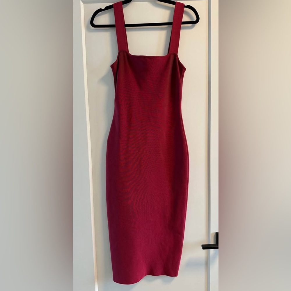 Elegant Red Sleeveless Bandage Material Dress